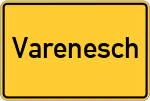 Place name sign Varenesch, Kreis Vechta