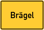 Place name sign Brägel, Oldenburg