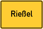 Place name sign Rießel, Oldenburg