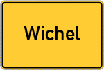 Place name sign Wichel, Oldenburg