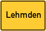 Place name sign Lehmden