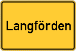 Place name sign Langförden