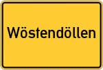 Place name sign Wöstendöllen