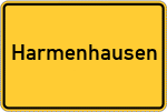 Place name sign Harmenhausen
