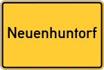 Place name sign Neuenhuntorf, Kreis Wesermarsch
