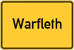 Place name sign Warfleth