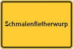 Place name sign Schmalenfletherwurp