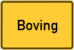 Place name sign Boving