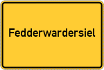Place name sign Fedderwardersiel