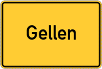 Place name sign Gellen