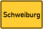 Place name sign Schweiburg