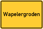Place name sign Wapelergroden