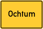Place name sign Ochtum
