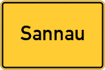 Place name sign Sannau