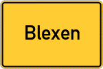 Place name sign Blexen