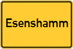 Place name sign Esenshamm