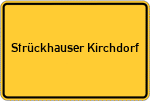 Place name sign Strückhauser Kirchdorf, Kreis Wesermarsch