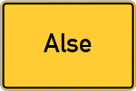Place name sign Alse, Kreis Wesermarsch