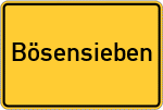 Place name sign Bösensieben, Kreis Wesermarsch