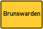 Place name sign Brunswarden, Kreis Wesermarsch