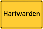 Place name sign Hartwarden, Kreis Wesermarsch
