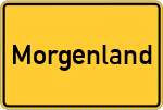 Place name sign Morgenland, Kreis Wesermarsch