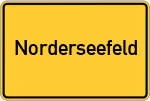 Place name sign Norderseefeld, Kreis Wesermarsch