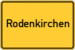 Place name sign Rodenkirchen, Kreis Wesermarsch