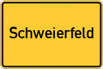 Place name sign Schweierfeld