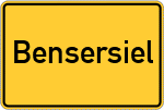 Place name sign Bensersiel