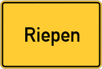 Place name sign Riepen, Ostfriesland