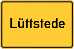 Place name sign Lüttstede
