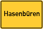 Place name sign Hasenbüren
