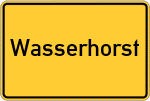 Place name sign Wasserhorst