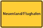 Place name sign Neuenland/Flughafen