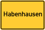 Place name sign Habenhausen