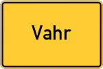 Place name sign Vahr