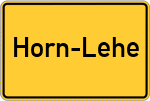 Place name sign Horn-Lehe