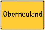 Place name sign Oberneuland