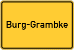 Place name sign Burg-Grambke