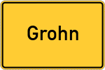 Place name sign Grohn
