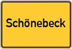 Place name sign Schönebeck