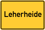 Place name sign Leherheide