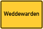 Place name sign Weddewarden