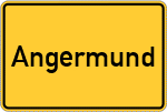 Place name sign Angermund
