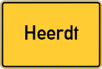 Place name sign Heerdt