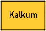 Place name sign Kalkum