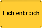 Place name sign Lichtenbroich