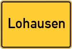 Place name sign Lohausen