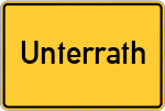 Place name sign Unterrath